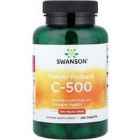 Swanson Vitamins, Laikino atpalaidavimo C-500, 250 tablečių