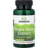 Swanson Vitamins, Standartizuotas vynuogių sėklų ekstraktas, 500 mg, 60 kapsulių
