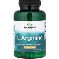 Swanson Vitamins, L-argininas, 500 mg, 200 kapsulių