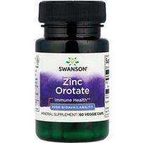Swanson Vitamins, Cinko orotatas, 60 daržovių dangtelių (10 mg viename dangtelyje)