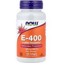 NOW Foods, E-400, 268 mg (400 TV), 100 minkštųjų gelių