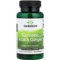 Swanson Vitamins, Ciberžolė, acai ir imbieras, 60 kapsulių