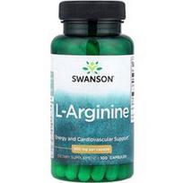 Swanson Vitamins, L-argininas, 500 mg, 100 kapsulių