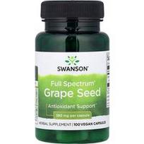 Swanson Vitamins, Viso spektro® vynuogių sėklos, 380 mg, 100 veganiškų kapsulių