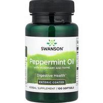 Swanson Vitamins, Pipirmėčių aliejus su rozmarinais ir čiobreliais, 100 minkštųjų gelių