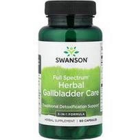 Swanson Vitamins, Viso spektro™ žolelių tulžies pūslės priežiūra, 60 kapsulių