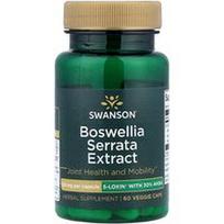 Swanson Vitamins, Boswellia Serrata ekstraktas, 125 mg, 60 daržovių kepurėlių