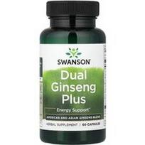 Swanson Vitamins, Dvigubas ženšenis plius, 60 kapsulių