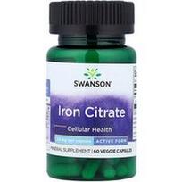 Swanson Vitamins, Geležies citratas, aktyvi forma, 25 mg, 60 daržovių kapsulių