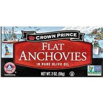 Crown Prince Natural, Plokšti ančiuviai, gryname alyvuogių aliejuje, 2 uncijos (56 g)
