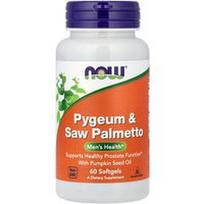 NOW Foods, Pygeum ir sabalpalmės ekstraktas, 60 minkštųjų kapsulių