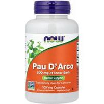 NOW Foods, Pau D'Arco, 500 mg, 100 daržovių kapsulių