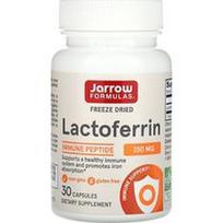 Jarrow Formulas, Laktoferinas, liofilizuotas, 250 mg, 30 kapsulių