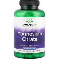 Swanson Vitamins, Magnio citratas, 240 tablečių (112,5 mg vienoje tabletėje)
