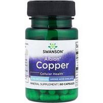Swanson Vitamins, Albion® Copper, 2 mg, 60 kapsulių
