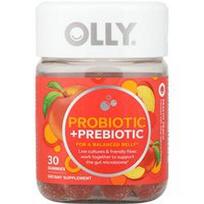 OLLY, Probiotikas + prebiotikas, persikų skonio, 30 guminukų