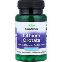 Swanson Vitamins, Ličio orotatas, 5 mg, 60 augalinių kapsulių kapsulių