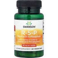 Swanson Vitamins, R-5-P, riboflavino-5-fosfatas, 50 mg, 60 daržovių dangtelių