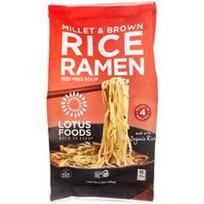 Lotus Foods, Sorų ir rudųjų ryžių ramenas, raudonoji miso sriuba, 2.8 uncijos (80 g)