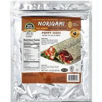 Norigami, Kiaušinių įvyniojimai su sojos baltymais, aguonomis, 10 plonų įvyniojimų, 1.4 uncijos (40 g)
