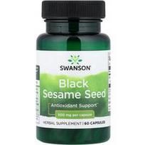 Swanson Vitamins, Juodojo sezamo sėklos, 500 mg, 60 kapsulių