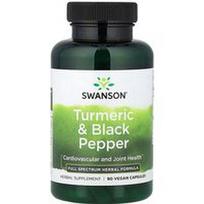 Swanson Vitamins, Ciberžolė ir juodieji pipirai, 90 veganiškų kapsulių