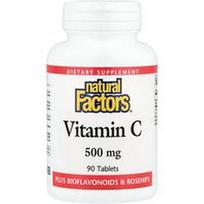Natural Factors, Vitaminas C, 500 mg, 90 tablečių