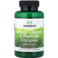 Swanson Vitamins, Senna, Cascara & Psyllium kompleksas, 90 kapsulių