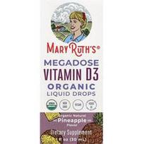 MaryRuth's, „Megadose“ vitamino D3 organinių skystųjų lašų, ananasų skonio, 30 ml