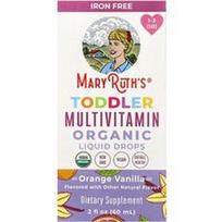 MaryRuth's, Organiniai skysti multivitaminų lašai mažyliams, 1-3 metų, apelsinų ir vanilės, 60 ml