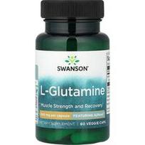Swanson Vitamins, L-glutaminas, 500 mg, 60 vegetariškų kapsulių