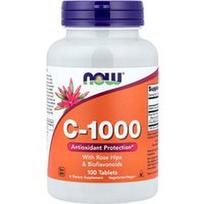 NOW Foods, C-1000, su erškėtuogėmis ir bioflavonoidais, 100 tablečių