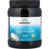 Swanson Vitamins, Sertifikuotas ekologiškas kokosų aliejus, be skonio, 3 svarai 4 uncijos (1.47 kg)