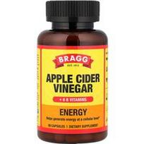 Bragg, Energija, obuolių sidro actas + 6 B grupės vitaminai, 90 kapsulių