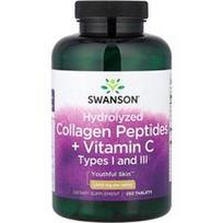 Swanson Vitamins, Hidrolizuoti kolageno peptidai + vitaminas C, 250 tablečių
