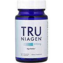 Tru Niagen, Nikotinamido ribosido chloridas, 300 mg, 30 vegetariškų kapsulių