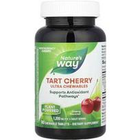 Nature's Way, Tart Cherry, Ultra kramtomosios medžiagos, vyšnios, 90 kramtomųjų tablečių (400 mg vienoje tabletėje)