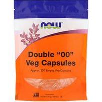 NOW Foods, Dvigubos 00 daržovių kapsulės, apie 250 tuščių daržovių kapsulių