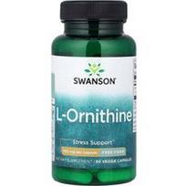Swanson Vitamins, L-ornitinas, laisvos formos, 500 mg, 60 daržovių kapsulių