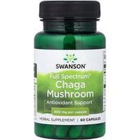 Swanson Vitamins, Viso spektro® Chaga grybas, 400 mg, 60 kapsulių