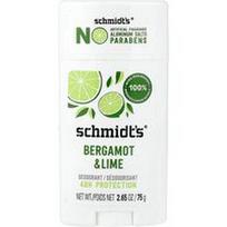 Schmidt's, Dezodorantas, bergamotė ir kalkės, 2.65 uncijos (75 g)