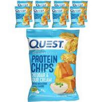 Quest Nutrition, Originalaus stiliaus baltymų traškučiai, čederis ir grietinė, 8 maišeliai, po 1,1 uncijos (32 g)