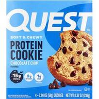 Quest Nutrition, Baltyminis sausainis, šokolado drožlės, 4 sausainiai, po 2,08 uncijos (59 g)
