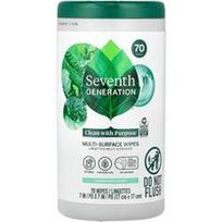 Seventh Generation, Kelių paviršių servetėlės, sodo mėtos, 70 servetėlių