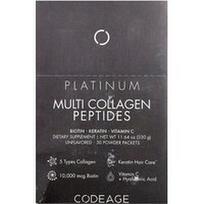 Codeage, Kelių kolageno peptidai, platina, be skonio, 30 pakelių, po 0.38 uncijos (11 g)