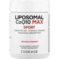 Codeage, Liposominis CoQ10 Max, sportas, 60 daržovių kapsulių