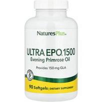 NaturesPlus, „Ultra EPO® 1500“, nakvišų aliejus, 90 minkštųjų kapsulių