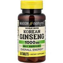 Mason Natural, Visos žolės korėjietiškas ženšenis, 60 tablečių
