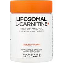 Codeage, Liposominis L-karnitinas+, 90 augalinių kapsulių (500 mg vienoje kapsulėje)