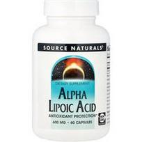 Source Naturals, Alfa lipoinė rūgštis, 600 mg, 60 kapsulių